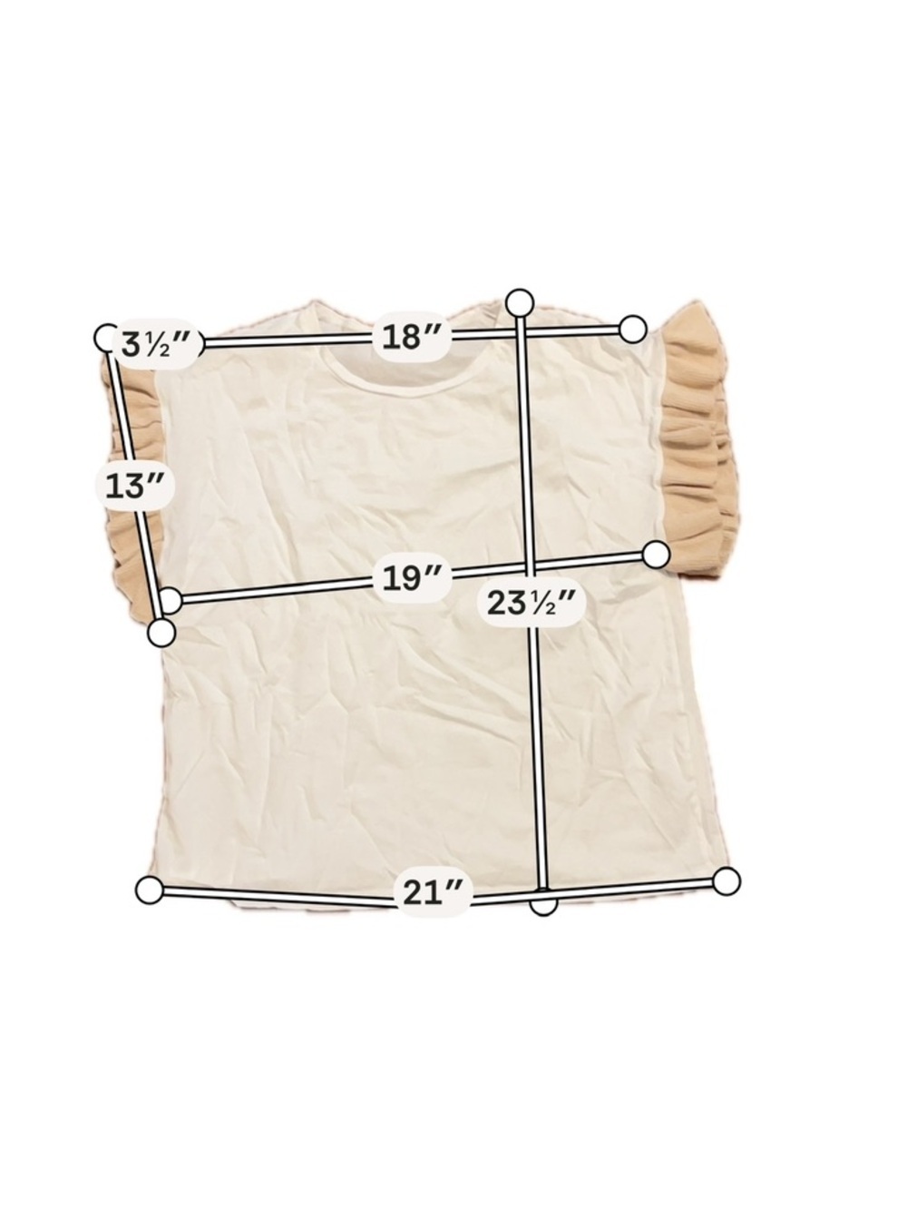 Zara White Flutter Sleeve Top Size L | Ruffle Sleeve Blouse | Feminine Chic - Picture 2 of 5